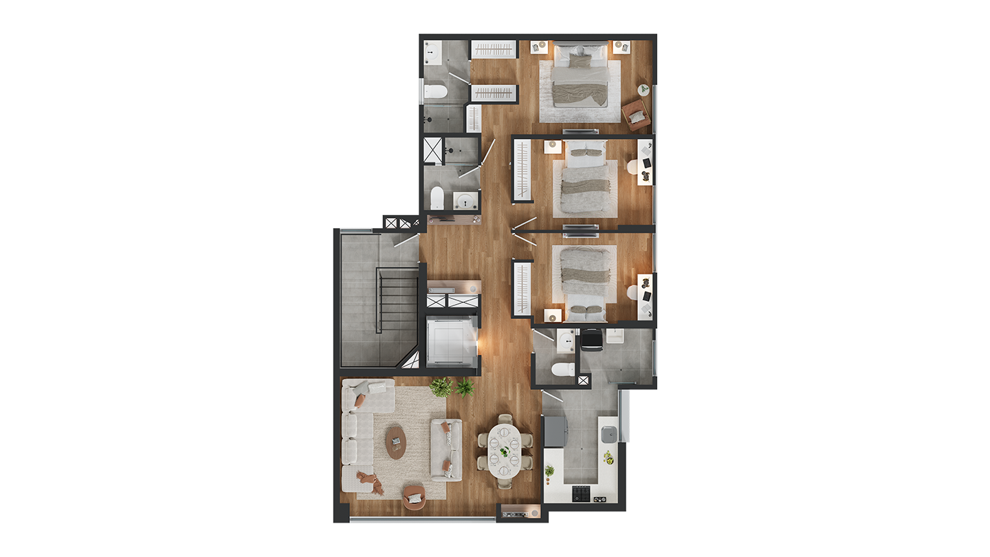 Plano del departamento — Dpto. Flat Tipo A